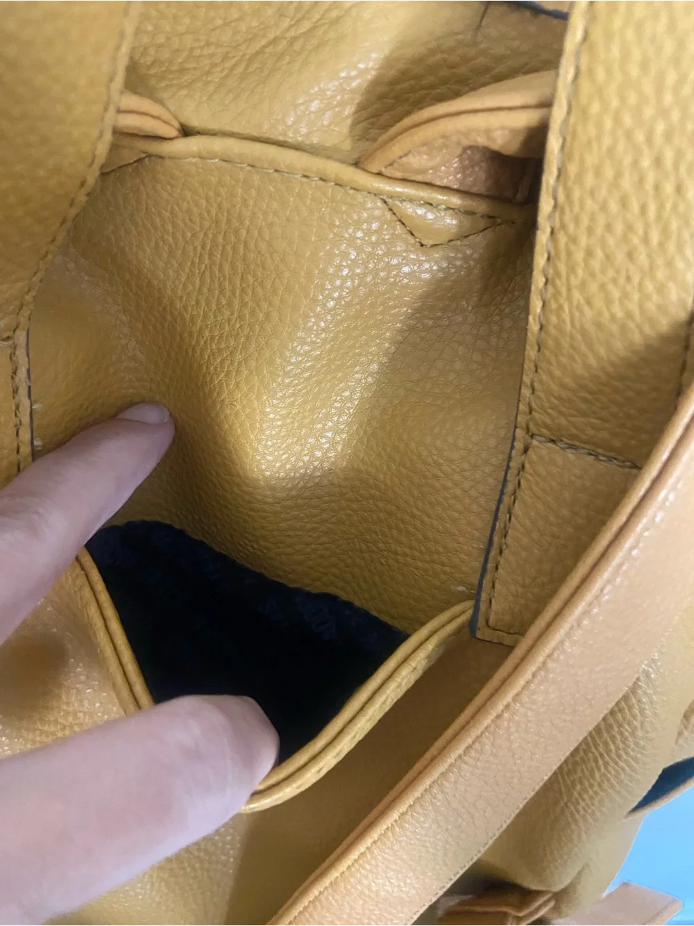 Steve Madden Mustard Leather Backpack Tote
